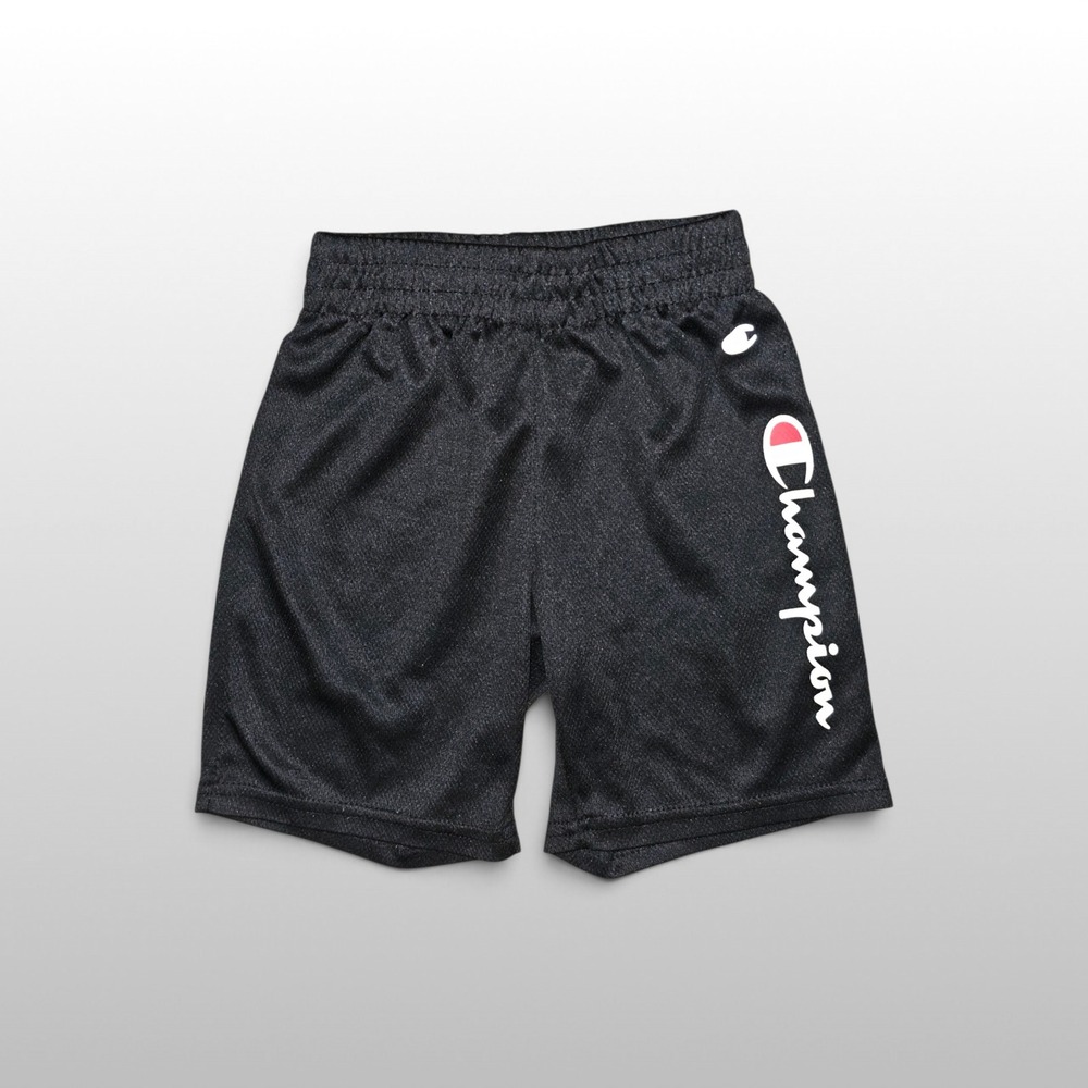 Boys Champion Mesh Shorts Graphic Athletic Black 4T Play Activewear